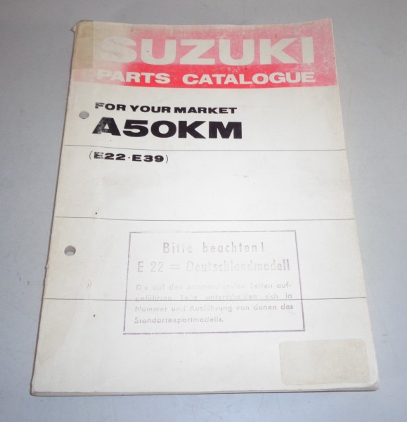 Teilekatalog / Spare parts list Suzuki A 50 KM von 02/1976