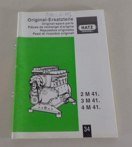 Teilekatalog / Parts list Hatz Dieselmotor 2 M 41 / 3 M 41 / 4 M 41 von 03/2000