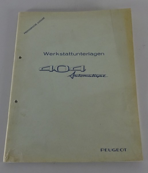 Werkstatthandbuch Peugeot 404 Automatikgetriebe Automatique von 03/1967