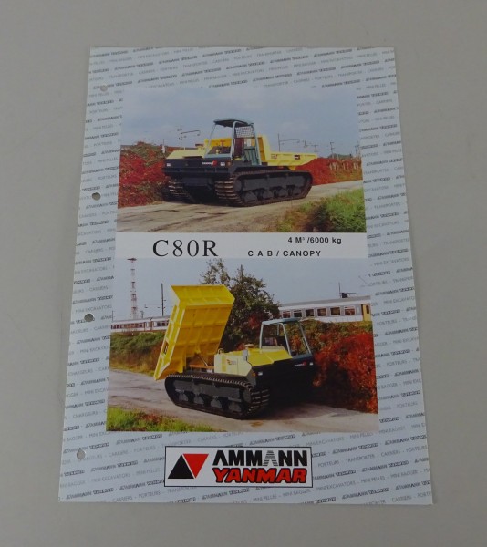 Prospektblatt / Broschüre Yanmar Transporter / Dumper C80R