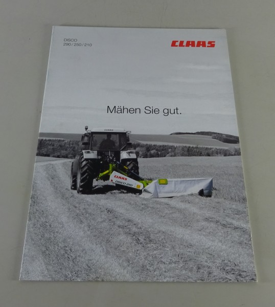 Prospekt / Broschüre Claas Mähwerk Disco 290 / 250 / 210 Stand 07/2006