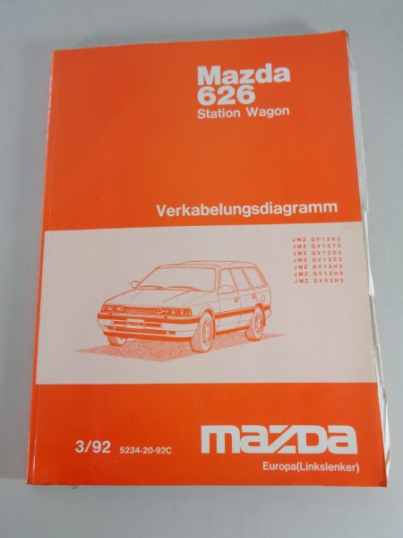 Werkstatthandbuch Mazda 626 Station Wagon Elektrik / Schaltpläne Stand 03/1992