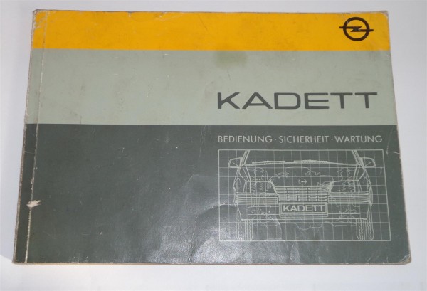 Betriebsanleitung Handbuch Opel Kadett E Stand September 1984