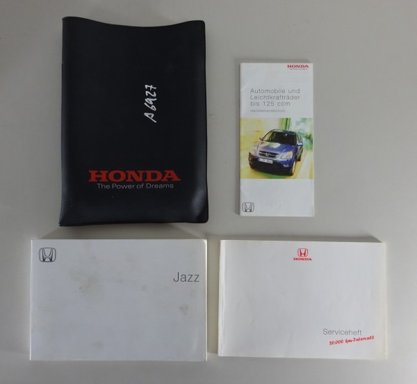 Bordmappe + Betriebsanleitung / Handbuch Honda Jazz Stand 2002