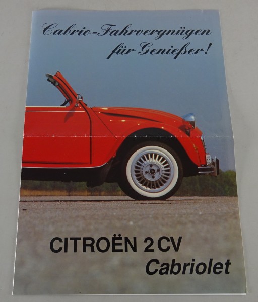 Prospekt / Broschüre / Faltprospekt Citroën 2CV / Ente Cabrio