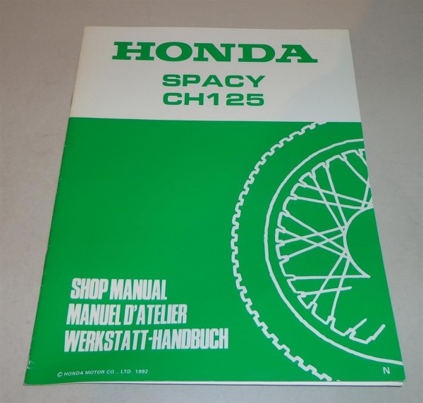 Werkstatthandbuch Ergänzung Supplement Workshop Manual Honda Spacy CH 125 1992