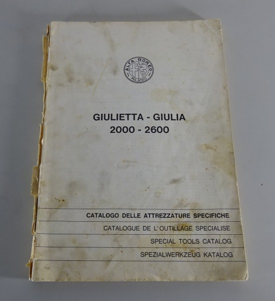 Spezialwerkzeug - Katalog Alfa Romeo Giulia/2000 Berlina + Spider/2600 '02/1966