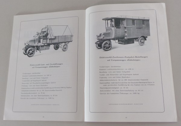 Prospekt Reprint Elitewagen AG "Das elektrische Pferd" - frühe Elektrofahrzeuge