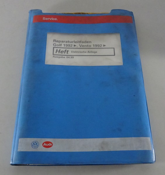 Werkstatthandbuch VW Golf III/3 / Vento ab 1992 Elektrische Anlage von 04/1999