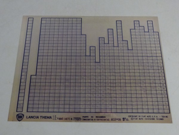 Microfich Ersatzteilkatalog Lancia Thema I. E. - I. E. Turbo 60331836