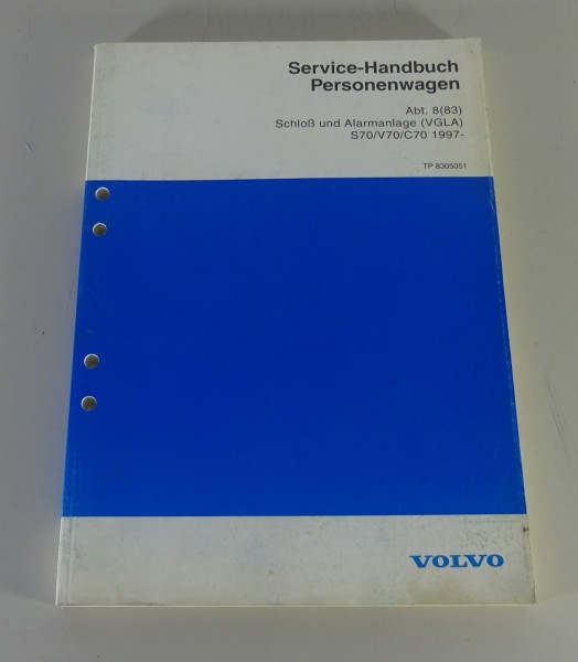 Werkstatthandbuch Funktion Volvo S70 / V70 / C70 Schloß und Alarmanlage 1997