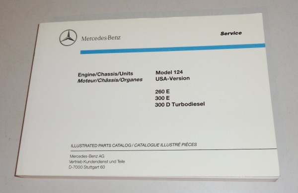 Bildkatalog Teilekatalog Mercedes Benz W124 260E / 300 E US-Version von 2/1990