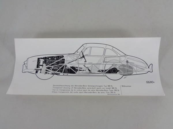 Werksfoto/Pressefoto Mercedes Benz Durchsichtszeichnung R198 300L Flügeltürer