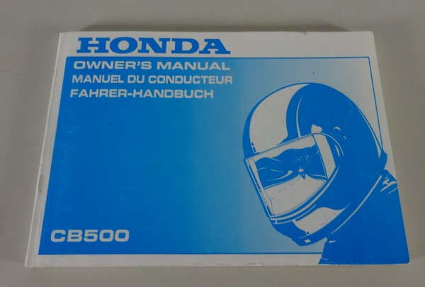 Betriebsanleitung / Owner´s Manual Honda CB 500 Stand 1993