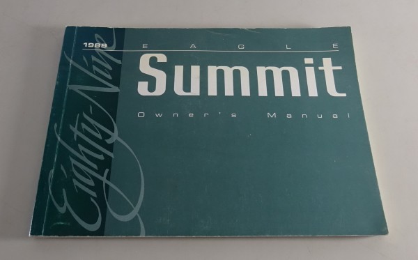 Owner´s Manual / Handbook Plymouth Eagle Summit Stand 1989