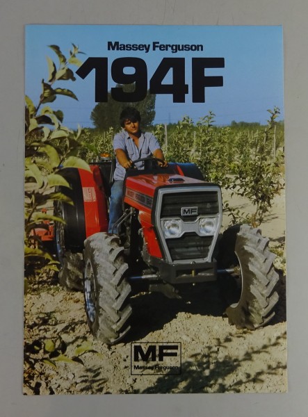 Prospekt / Prospektblatt Massey Ferguson Obstbauschlepper MF 194F von 10/1984