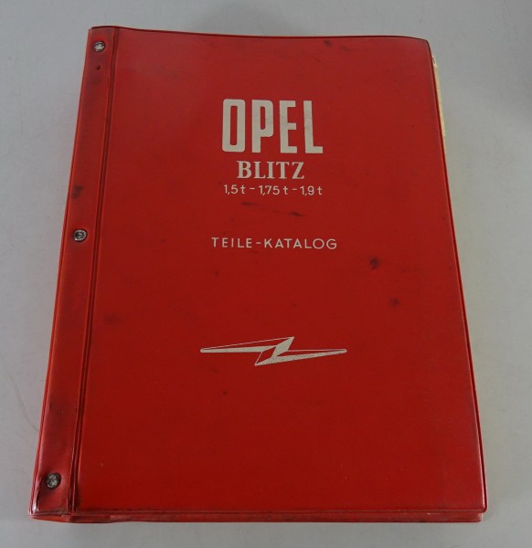 Teilekatalog Opel Blitz 1,5t / 1,75t / 1,9t Bauj.1960-1975 Ausgabe 1966 - 1973