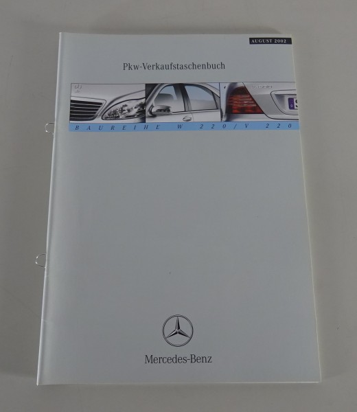 Verkaufstaschenbuch Mercedes-Benz S-Klasse W220 / V220 Stand 08/2002