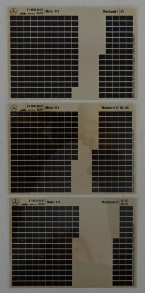 Microfich Teilekatalog Mercedes-Benz Benzin Motor M 111 Mechanik I - III 02/1997