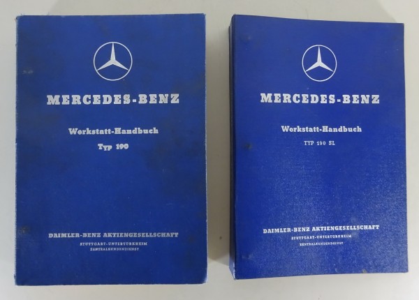 Werkstatthandbuch Mercedes Benz 190 Ponton W121 + R121 190 SL, Original von 1957