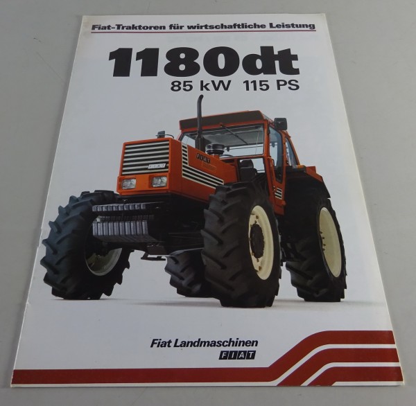 Prospekt / Broschüre Fiat Traktor Serie 1180 DT - 85 kW / 115 PS