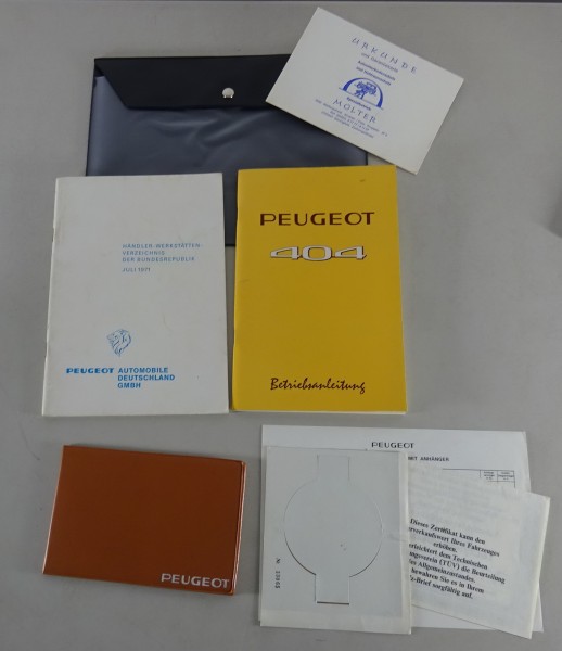 Bordmappe + Betriebsanleitung / Handbuch Peugeot 404 Stand 10/1968