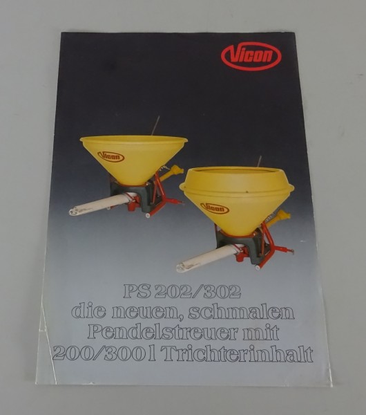 Prospektblatt / Broschüre Vicon Pendelstreuer PS 202 / 302 Stand 1980