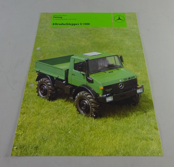 Prospekt / Broschüre Mercedes-Benz Allradschlepper Unimog U 1500 Stand 05/1982