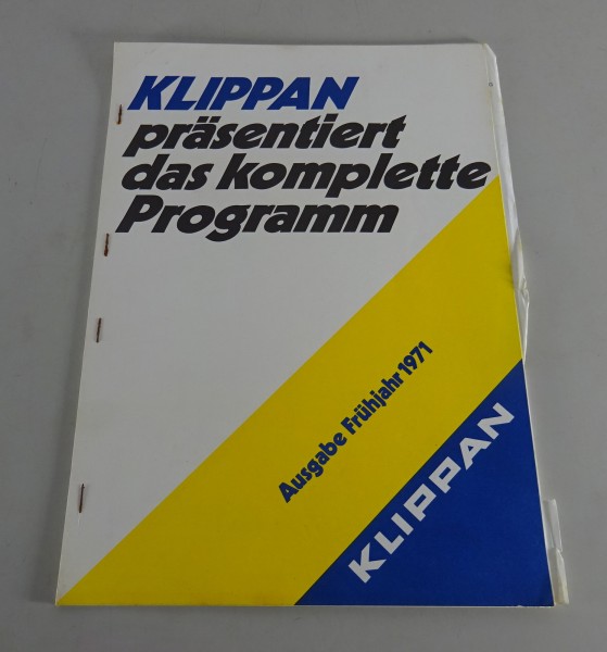 Katalog Klippan Autogurte inkl. Rallyegurte Stand 1971