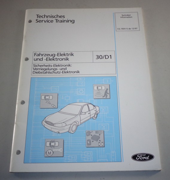 Werkstatthandbuch Service Training Ford Sicherheits Elektronik Diebstahlschutz