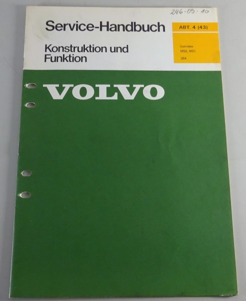 Werkstatthandbuch Funktion Volvo 264 Getriebe M50 / M51 Stand 02/1975