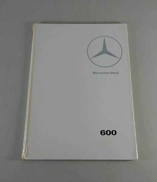 Prospektmappe / Broschüre Mercedes -Benz 600 W100 Stand 8/1965 englisch original