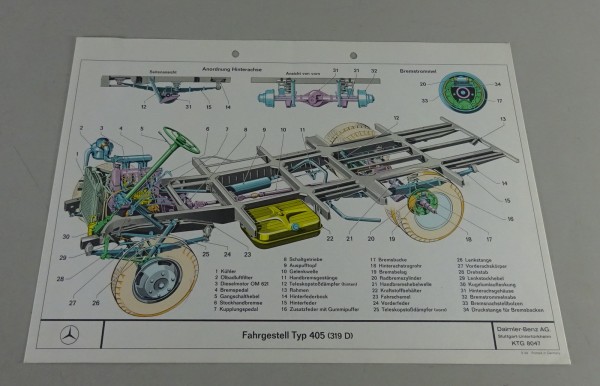 Schnittbild Mercedes-Benz Transporter Typ 405 ( L 319 D) Fahrgestell Stand 1964