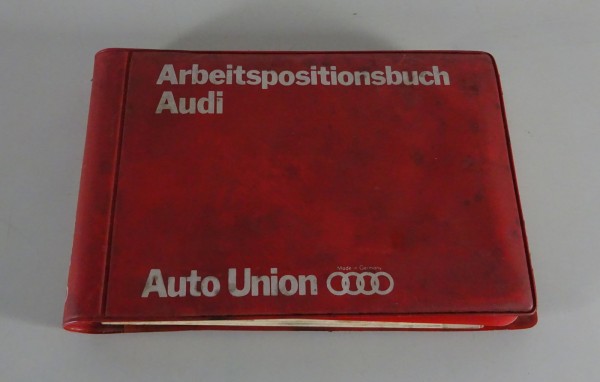 Arbeitsrichtzeiten für Audi / Auto Union Stand 01/1969