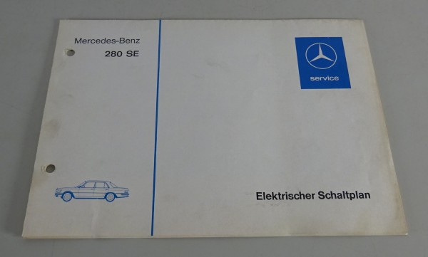 Elektrischer Schaltplan Mercedes Benz S-Klasse W116 280 SE Stand 02/1974