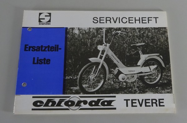 Betriebsanleitung + Ersatzteilliste Standex Mofa Chiorda Tevere Stand ca. 1970