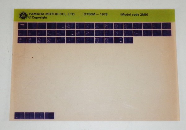 Microfich Parts Catalogue / Ersatzteilkatalog Yamaha DT 50 M 1978 Stand 1978