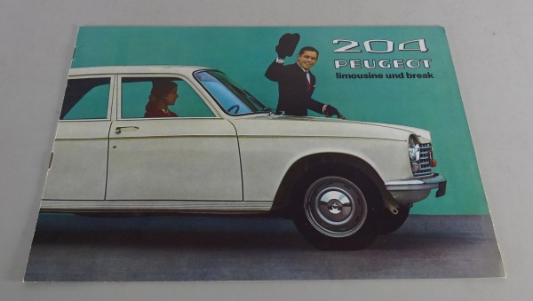 Prospekt / Broschüre Peugeot 204 Limousine & Break Stand 10/1965