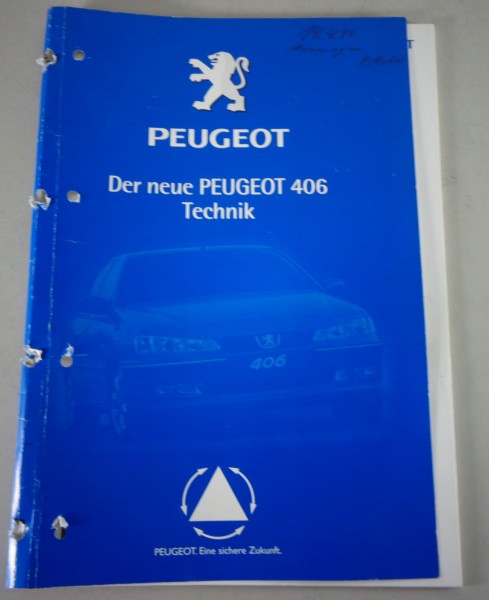 Kundendienst Schulungsunterlagen Peugeot der neue 406 Stand ca. 1999