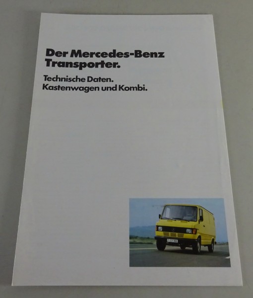 Prospekt Technische Daten Mercedes T1 Bremer Transporter 207D / 307D / 208 / 308