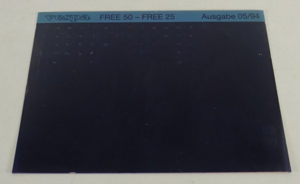 Microfich Ersatzteilkatalog Vespa FREE 50 - FREE 25 Stand 05/1994