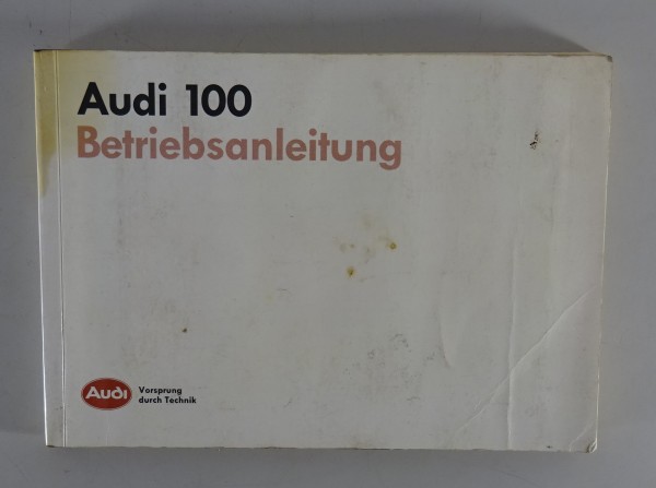 Betriebsanleitung Audi 100 Typ 44 C3 inkl Avant Quattro Stand 02/1987