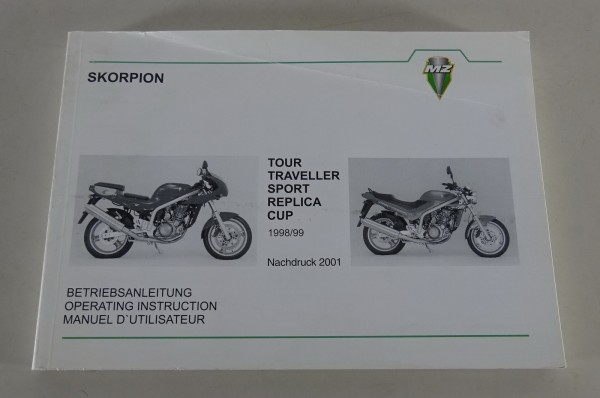 Betriebsanleitung MZ Skorpoin Tour - Traveller - Sport - Cup - Replica von 2001