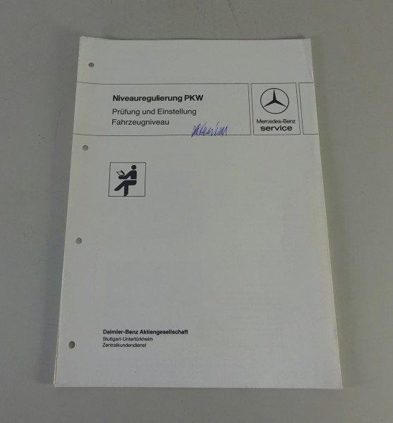 Prüfanleitung Niveauregulierung PKW Mercedes-Benz W126 S-Klasse Stand 05/1983