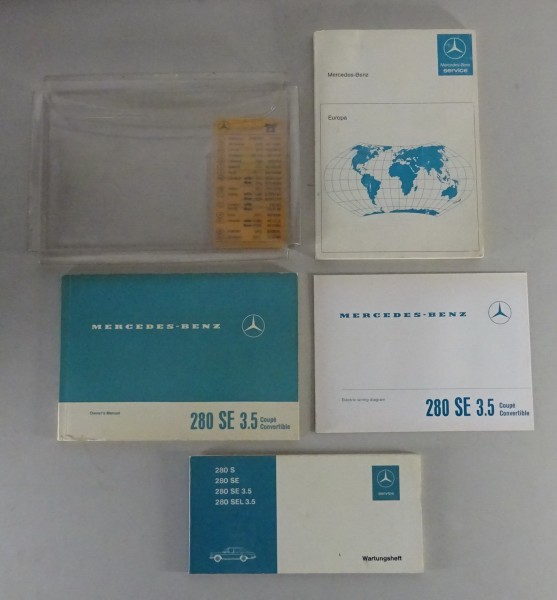 Owner's manual + wallet Mercedes Benz W111 280 SE 3.5 Coupe + Convertible
