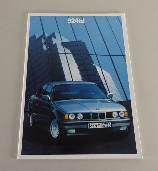 Prospekt / Broschüre BMW E34 524td Diesel Stand 02/1990