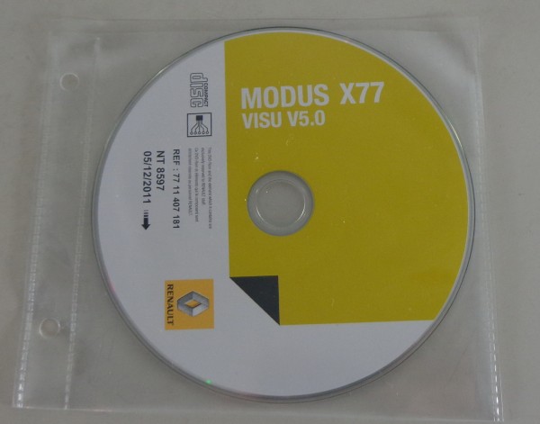 Elektrische Schaltpläne auf CD Renault Modus X77 Modelljahr ab 12/2011