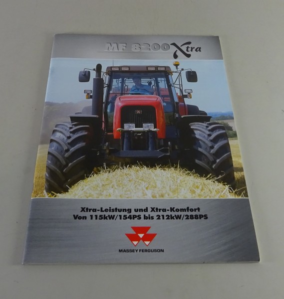 Prospekt / Broschüre Massey Ferguson Traktoren MF 8210 / 8220 / 8250 Xtra 2002
