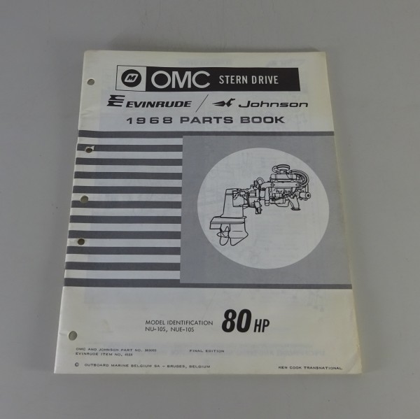 Teilekatalog OMC Johnson / Evinrude 80 PS Models Stand 1968