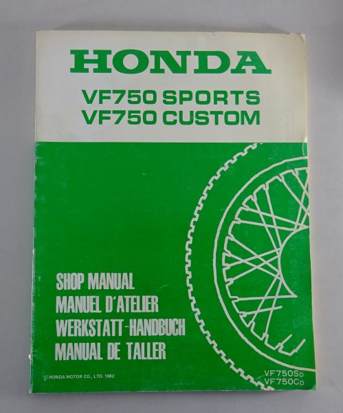 Werkstatthandbuch Nachtrag Honda VF 750 Sports / VF 750 Custom Stand 1982